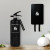 Stylish black fire extinguisher 2 kg classic model