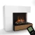 Glow Fire Planck Right-Sided - OMC 600 | Freestanding Water Vapour Fireplace, 90 cm x 109 cm x 53 cm