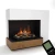 Glow Fire Planck Left-Sided - OMC 600 | Freestanding Water Vapour Fireplace, 90 cm x 109 cm x 53 cm