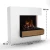 Glow Fire Planck Tall Right-Sided - OMC 600 | Freestanding Water Vapour Fireplace, 110 cm x 109 cm x 53 cm