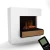 Glow Fire Planck Tall Right-Sided - OMC 600 | Freestanding Water Vapour Fireplace, 110 cm x 109 cm x 53 cm