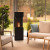 Planika Arcticon Black - Free-standing remote controlled Burning Ethanol Vapors bioethanol fireplace