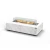 Planika Cabo bioethanol firaplace table with a frame of Cosentino dekton marble plates in Daze or Laurent finish
