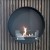 Delaware Black - Round Wall-mounted bioethanol fireplace