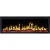 Aflamo Royal 126 cm wall-mounted electric fireplace with LED flame and black glass
