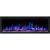 Aflamo Royal 126 cm wall-mounted electric fireplace with LED flame and black glass
