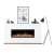 Aflamo Royal 126 cm wall-mounted electric fireplace with LED flame and black glass