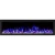 Royal 60 inch wall-mounted electric fireplace with LED flames and decorative crystals/logs