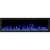Royal 60 inch wall-mounted electric fireplace with LED flames and decorative crystals/logs