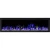Royal 60 inch wall-mounted electric fireplace with LED flames and decorative crystals/logs