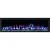 Royal 60 inch wall-mounted electric fireplace with LED flames and decorative crystals/logs