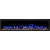 Royal 72 inch wall-mounted electric fireplace with LED flames and decorative crystals/logs