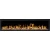 Royal 72 inch wall-mounted electric fireplace with LED flames and decorative crystals/logs