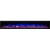 Royal 100 inch wall-mounted electric fireplace with LED flames and decorative crystals/logs