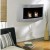 Elegant bio ethanol fireplace for wall mounting