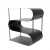 S-shaped Firewood Holder in black steel