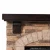 ScandiFlames Eira freestanding electric fireplace with stone mantel, brown finish