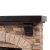 ScandiFlames Eira freestanding electric fireplace with stone mantel, brown finish