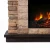 ScandiFlames Eira freestanding electric fireplace with stone mantel, brown finish