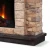 ScandiFlames Eira freestanding electric fireplace with stone mantel, brown finish