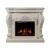 Ymir Electric Fireplace in grey polystone 