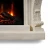 Ymir Electric Fireplace in grey polystone 
