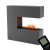 Glow Fire Schiller Grey - OMC 600 | Freestanding Water Vapour Fireplace, 120 cm x 120 cm x 38 cm