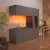 chiller Pocket Grey - OMC 600 Freestanding Water Vapour Fireplace – Realistic Flame, Eco-Friendly Design