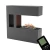 chiller Pocket Grey - OMC 600 Freestanding Water Vapour Fireplace – Realistic Flame, Eco-Friendly Design