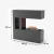 chiller Pocket Grey - OMC 600 Freestanding Water Vapour Fireplace – Realistic Flame, Eco-Friendly Design
