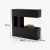Schiller Pocket Black - OMC 600 Freestanding Water Vapour Fireplace – Realistic Flame, Eco-Friendly Design