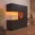 Glow Fire Schiller Black - OMC 600 | Freestanding Water Vapour Fireplace, 120 cm x 120 cm x 38 cm