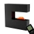 Glow Fire Schiller Black - OMC 600 | Freestanding Water Vapour Fireplace, 120 cm x 120 cm x 38 cm