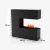 Glow Fire Schiller Black - OMC 600 | Freestanding Water Vapour Fireplace, 120 cm x 120 cm x 38 cm