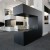 3-sidet bio fireplace in black