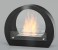 Ethanol stand fireplace in black with wide arch