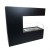 3-sidet bio fireplace in black