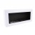 Super simple and sleek white bioethanol fireplace for wall mounting