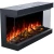 Aflamo Superb 3D 140 black 3-sided inset electric fireplace