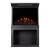 Aflamo Tower + Stand 56 cm black 3-sided freestanding electric fireplace