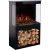 Aflamo Tower + Stand 76 cm black 3-sided freestanding electric fireplace