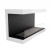 White three-sided wall mounted bio fireplace 120 cm