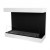 Dakota - White three-sided wall mounted fireplace