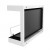 Dakota - White three-sided wall mounted fireplace