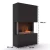 Glow Fire Tucholsky 3-sided Black - OMC 600 | Freestanding Water Vapour Fireplace, Black, 91 cm x 150 cm x 35 cm