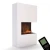 Glow Fire Tucholsky Left Corner White - OMC 600 | Freestanding Water Vapour Fireplace, White, 91 cm x 150 cm x 35 cm