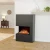 Glow Fire Tucholsky Right Corner Grey - OMC 600 | Freestanding Water Vapour Fireplace, Grey, 91 cm x 150 cm x 35 cm