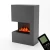 Glow Fire Tucholsky Right Corner Grey - OMC 600 | Freestanding Water Vapour Fireplace, Grey, 91 cm x 150 cm x 35 cm