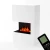 Glow Fire Tucholsky Right Corner - OMC 600 | Freestanding Water Vapour Fireplace, Grey, 91 cm x 150 cm x 35 cm