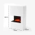 Glow Fire Tucholsky Right Corner - OMC 600 | Freestanding Water Vapour Fireplace, Grey, 91 cm x 150 cm x 35 cm